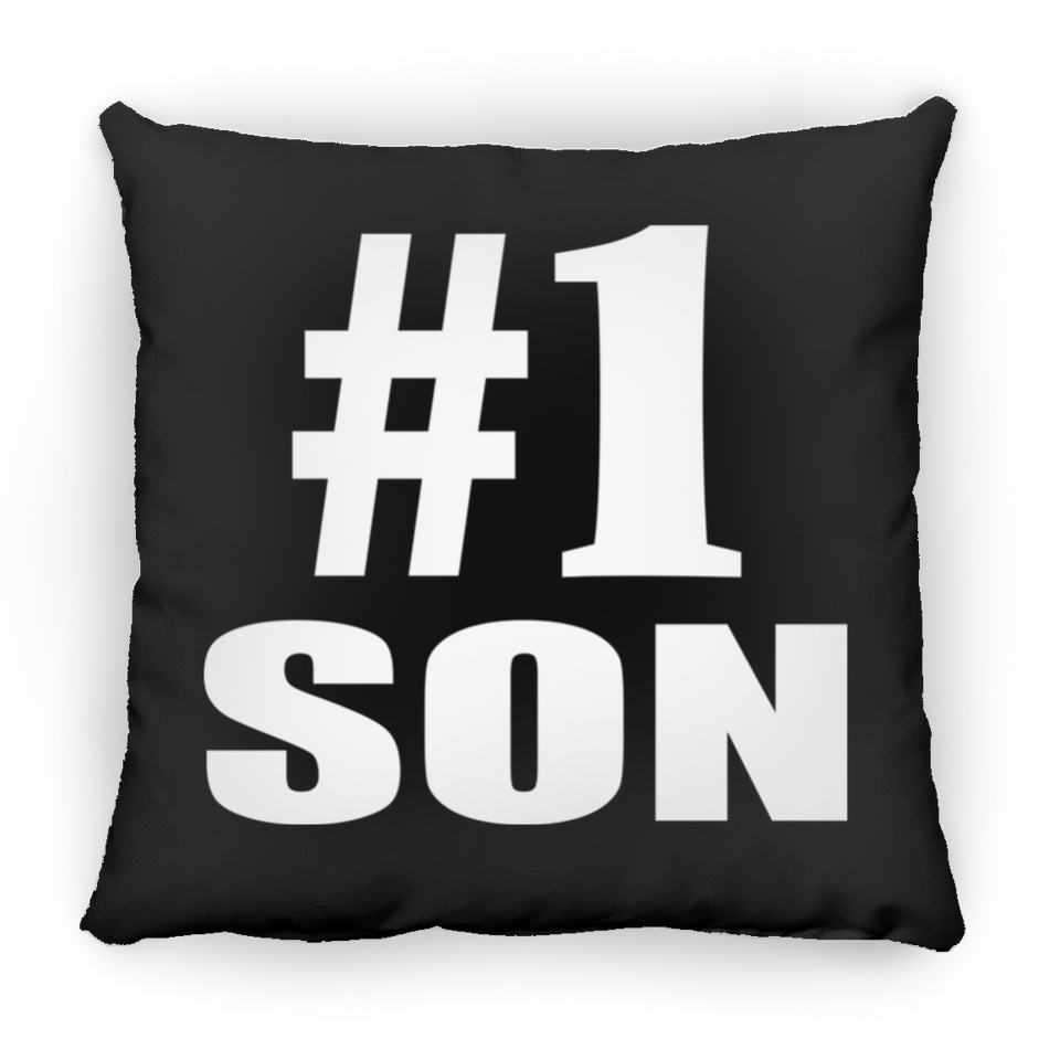 Number One #1 Son - Throw Pillow Black