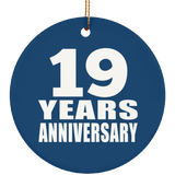 19th Anniversary 19 Years Anniversary - Circle Ornament