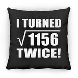 68th Birthday I Turned Square Root of 1156 Twice - Throw Pillow Black