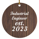 Industrial Engineer Established Est. 2023 - Circle Ornament D