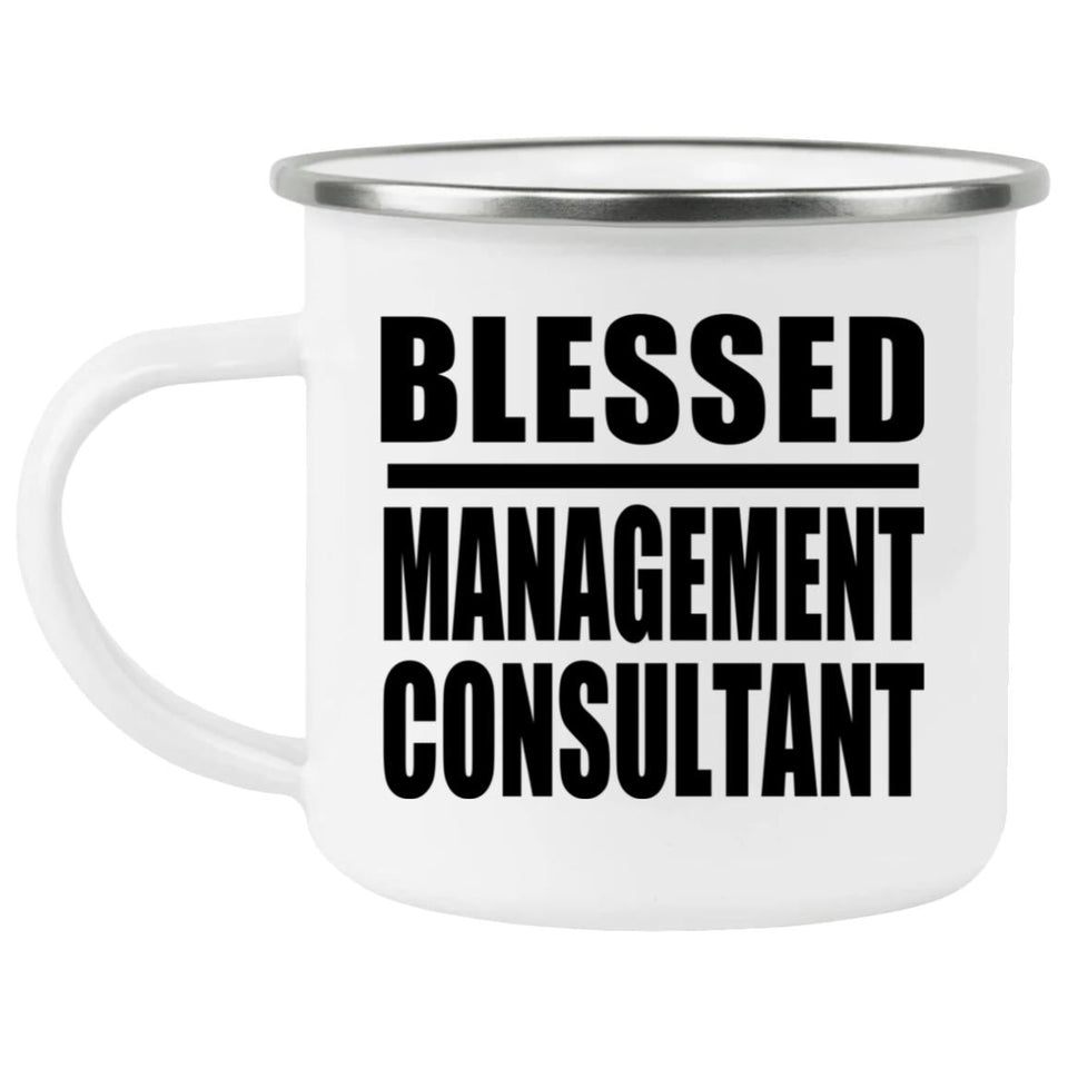 Blessed Management Consultant - 12oz Camping Mug