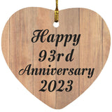 Happy 93rd Anniversary 2023 - Heart Ornament C
