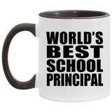 World's Best School Principal - 11oz Accent Mug Black