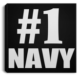 Number One #1 Navy - Canvas Square