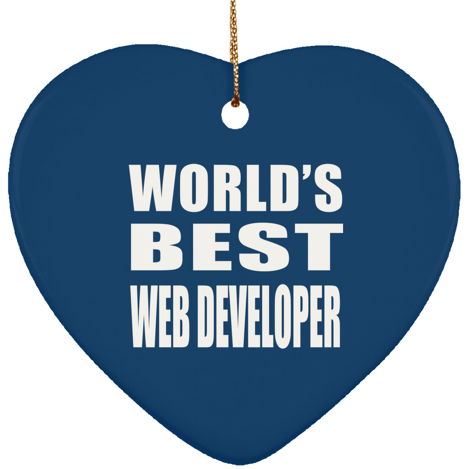 World's Best Web Developer - Heart Ornament