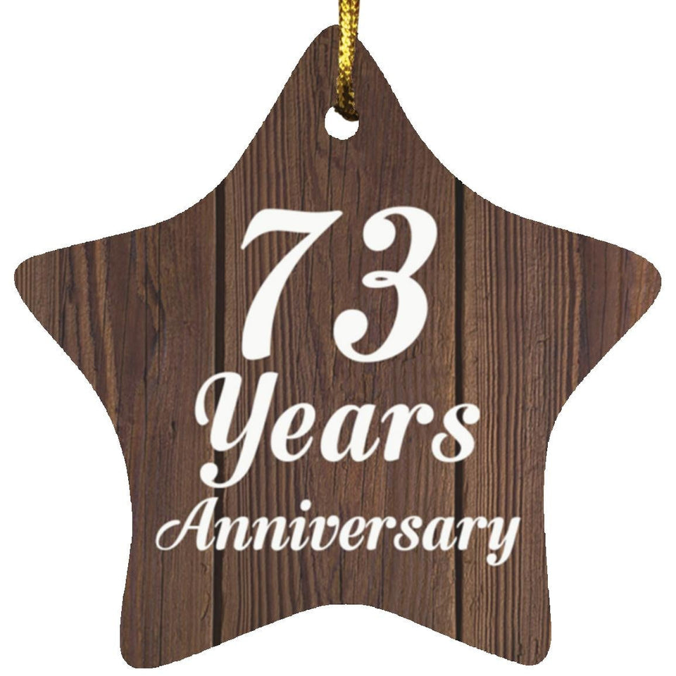 73rd Anniversary 73 Years Anniversary - Star Ornament D