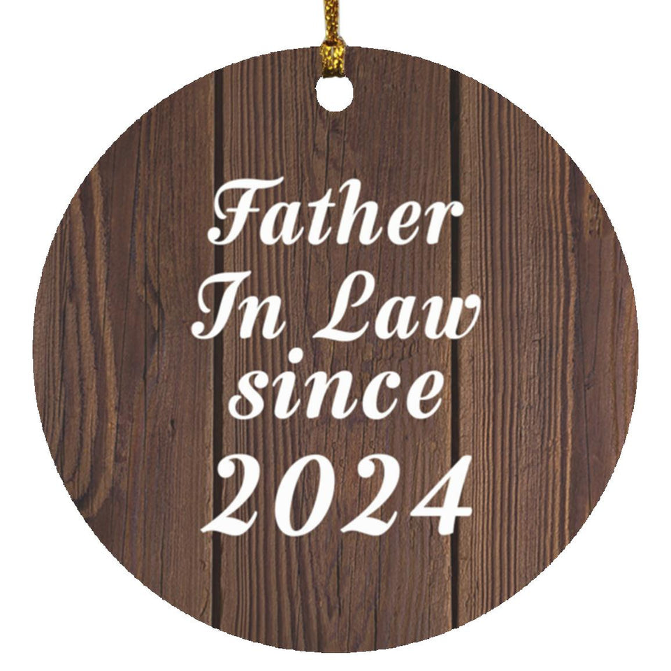 Father In Law Since 2024 - Circle Ornament D