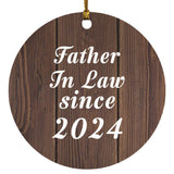 Father In Law Since 2024 - Circle Ornament D