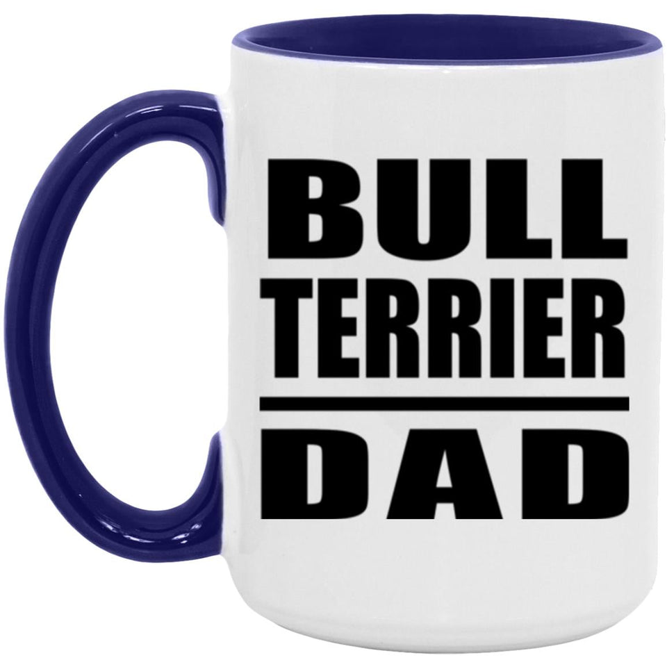Bull Terrier Dad - 15oz Accent Mug Purple