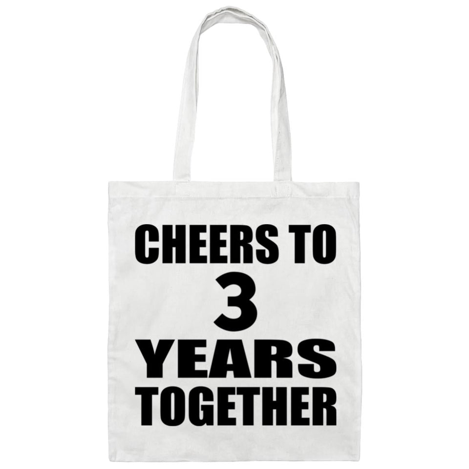 3rd Anniversary Cheers To 3 Years Together - Tote Bag White