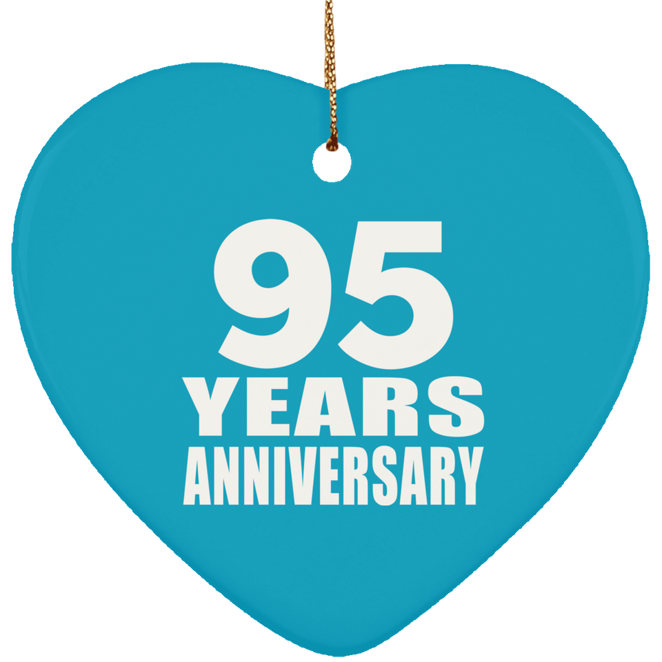 95th Anniversary 95 Years - Heart Ornament