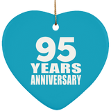 95th Anniversary 95 Years - Heart Ornament
