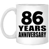 86th Anniversary 86 Years - 11 Oz Coffee Mug