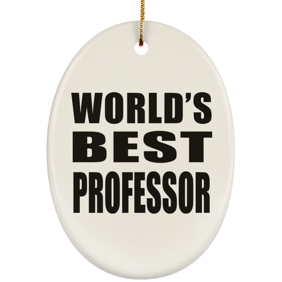 World's Best Professor - Oval Ornament