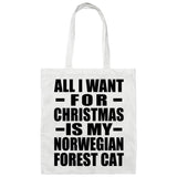 All I Want For Christmas Is My Norwegian Forest Cat - Tote Bag White