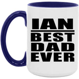 Ian Best Dad Ever - 15oz Accent Mug Purple