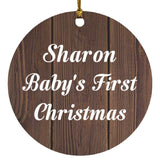 Sharon Baby's First Christmas - Circle Ornament D