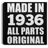 88th Birthday Made in 1936 All Parts Original - Canvas Square
