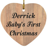 Derrick Baby's First Christmas - Heart Ornament C