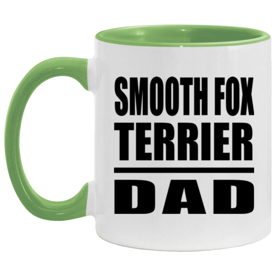 Smooth Fox Terrier Dad - 11oz Accent Mug Green