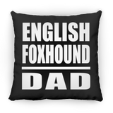 English Foxhound Dad - Throw Pillow Black