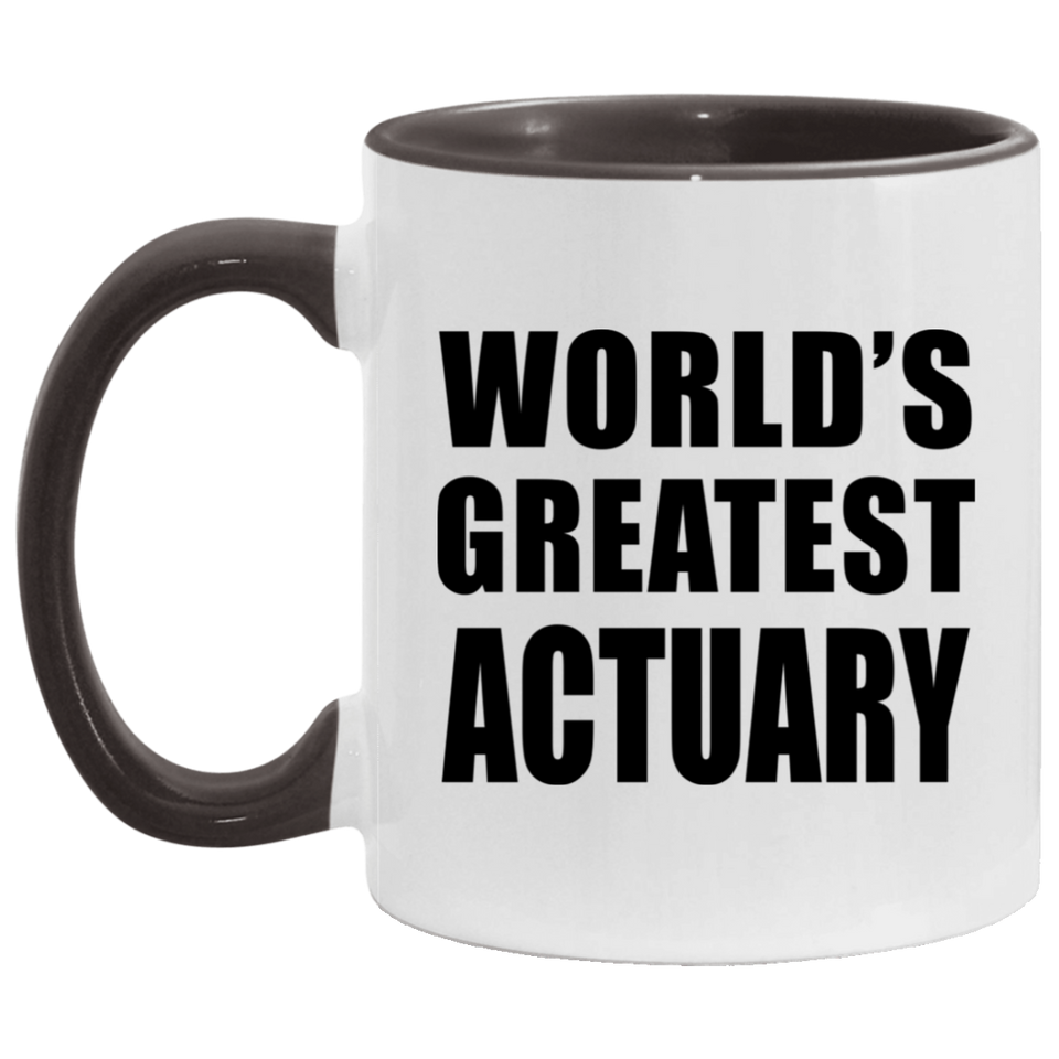 World's Greatest Actuary - 11oz Accent Mug Black