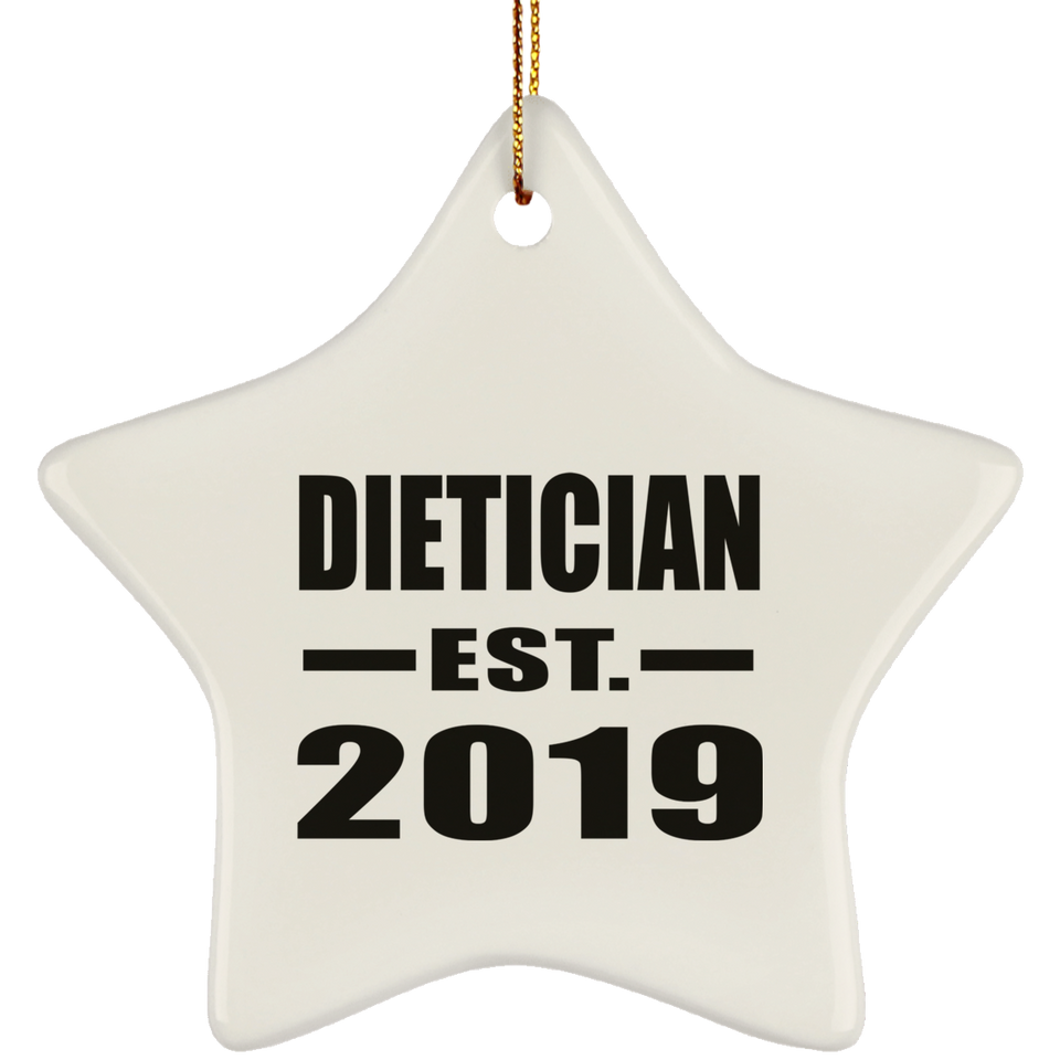 Dietician Established EST. 2019 - Star Ornament