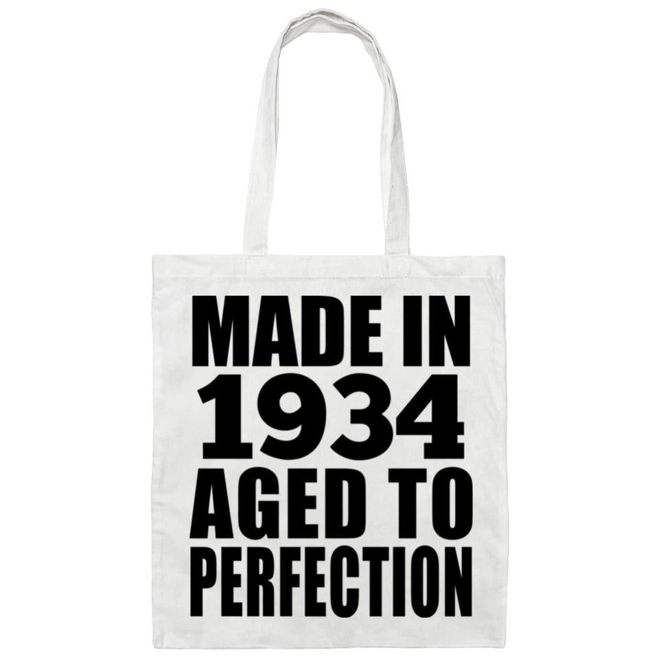 90th Birthday Made In 1934 Aged to Perfection - Tote Bag White