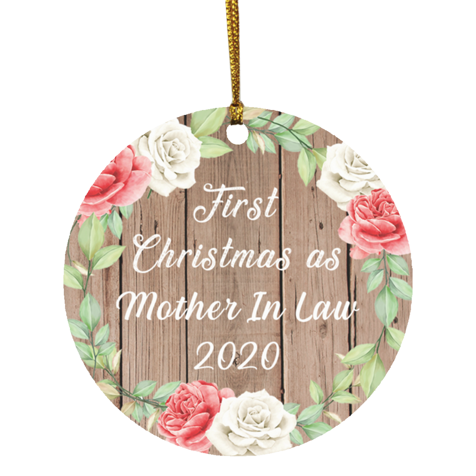 First Christmas As Mother In Law 2020 - Circle Ornament B