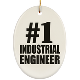 Number One #1 Industrial Engineer - Oval Ornament