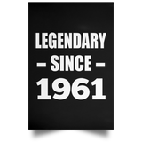 63rd Birthday Legendary Since 1961 - Poster Portrait