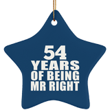 54th Anniversary 54 Years Of Being Mr Right - Star Ornament
