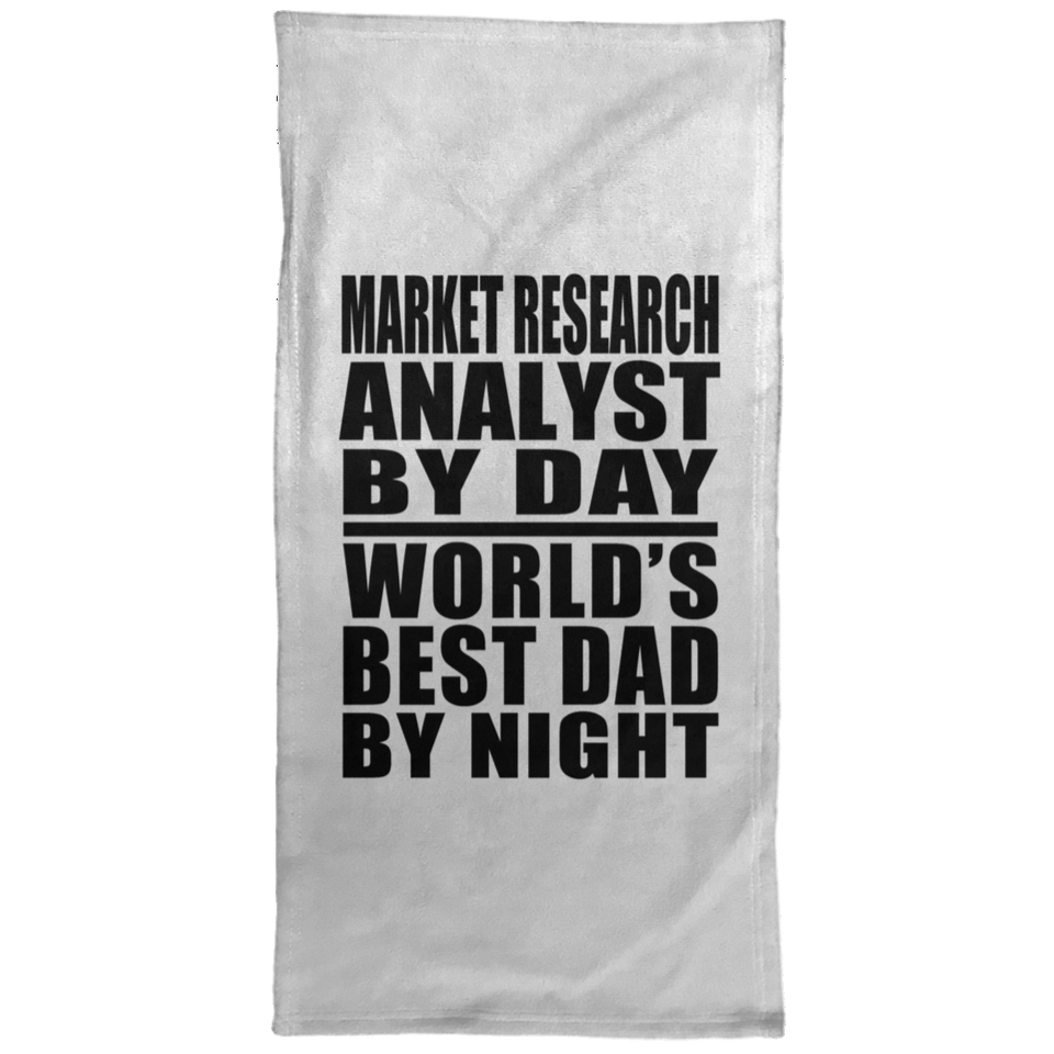 Market Research Analyst By Day World's Best Dad By Night - Hand Towel