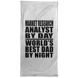 Market Research Analyst By Day World's Best Dad By Night - Hand Towel