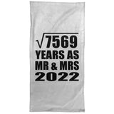 87th Anniversary Square Root of 7569 Years As Mr & Mrs 2022 - Hand Towel