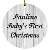 Pauline Baby's First Christmas - Circle Ornament F