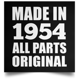 70th Birthday Made in 1954 All Parts Original - Poster Square