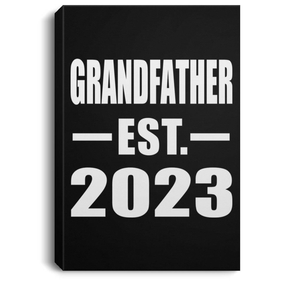 Grandfather Established EST. 2023 - Canvas Portrait