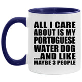 All I Care About Is My Portuguese Water Dog - 11oz Accent Mug Purple