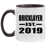 Bricklayer Established EST. 2019 - 11oz Accent Mug Black
