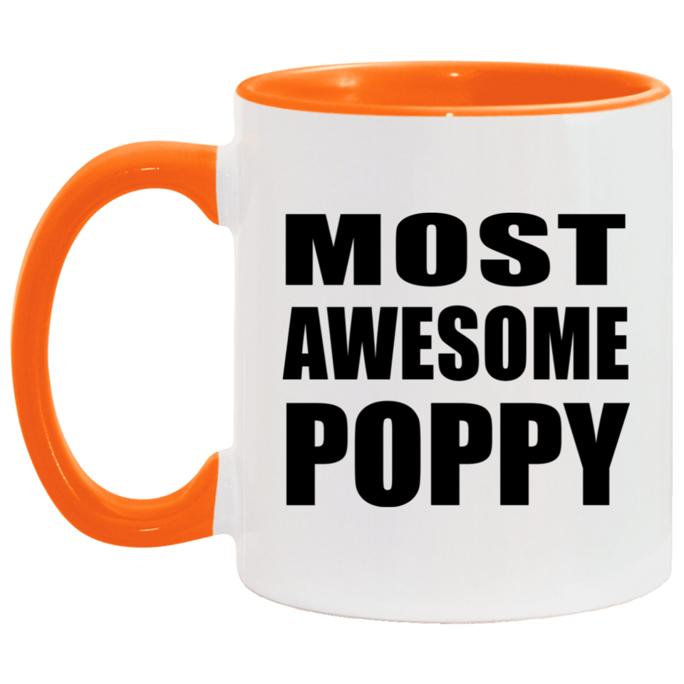Most Awesome Poppy - 11oz Accent Mug Orange