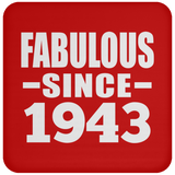 81st Birthday Fabulous Since 1943 - Drink Coaster