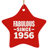 68th Birthday Fabulous Since 1956 - Star Ornament