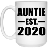 Auntie Established EST. 2020 - 15oz Coffee Mug