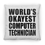 World's Okayest Computer Technician - Throw Pillow