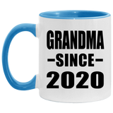 Grandma Since 2020 - 11oz Accent Mug Blue