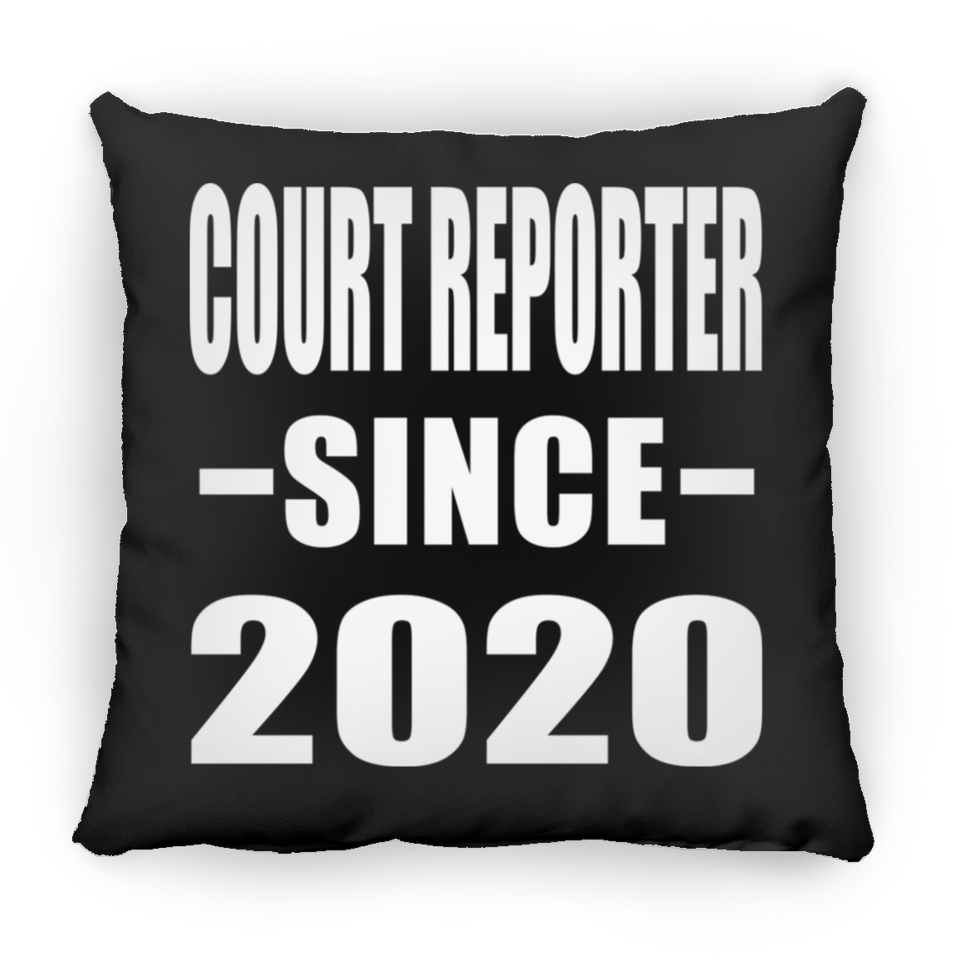 Court Reporter Since 2020 - Throw Pillow Black