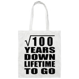 10th Anniversary Square Root of 100 Years Lifetime To Go - Tote Bag White