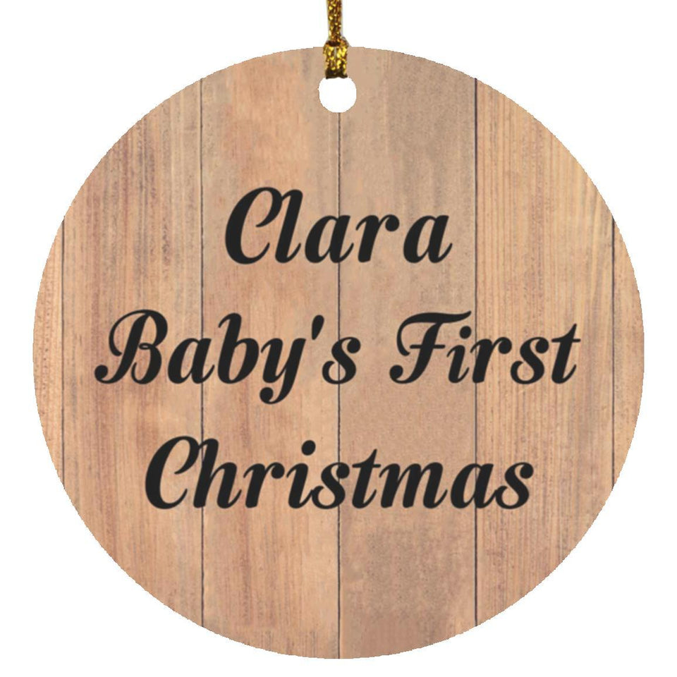 Clara Baby's First Christmas - Circle Ornament C