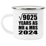 95th Anniversary Square Root of 9025 Years As Mr & Mrs 2024 - 12oz Camping Mug